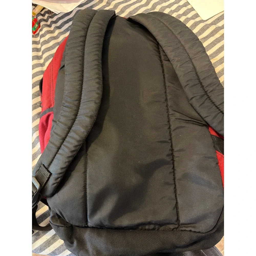 JanSport Backpack Red Black Two Tone Classic School Travel Daypack Bag